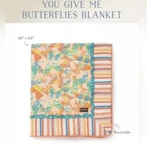NWT you give me butterflies Matilda Jane blanket